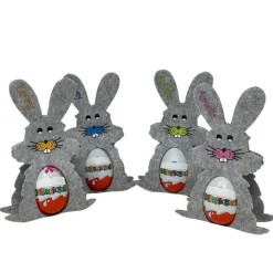 Osterhase mit namen aus Filz Ü-Ei halter eierhalter oster geschenk personalisiert osterei hell