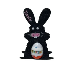 Osterhase mit namen aus Filz Ü-Ei halter eierhalter oster geschenk personalisiert osterei dunkel
