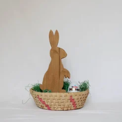 Osterhase, Ostergeschenk, Osterdekoration, Holzhasen, Osterhasen aus Holz,