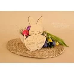 Osterhase, Osternest, Osterdekoration, Ostergeschenk, Geschenk Ostern, Bausatz, Holzbausatz