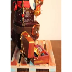 Osterhase PIRAT handgefertigte Künstler-Figur Osterdeko Geschenk für Piraten-Fans Geldgeschenk