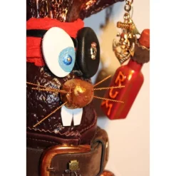 Osterhase PIRAT handgefertigte Künstler-Figur Osterdeko Geschenk für Piraten-Fans Geldgeschenk