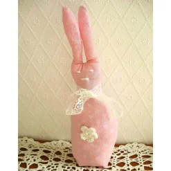 Osterhase ROMY-LANGOHR Stoffhase in rosa genäht von Hobbyhaus