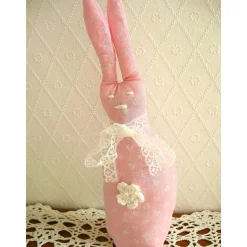 Osterhase ROMY-LANGOHR Stoffhase in rosa genäht von Hobbyhaus