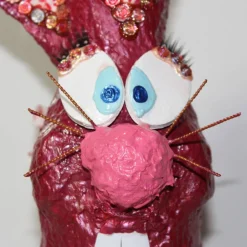 Osterhase ROSI OSTERHASE Kunst Skulptur Künstler-Figur Osterdeko Geldgeschenk Upcycling