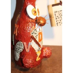 Osterhase RÄTSELHASE handgefertigte Künstler-Figur Osterdeko Geschenk für Rätselfreunde Geldgeschenk