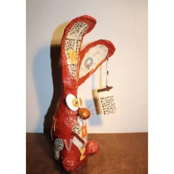 Osterhase RÄTSELHASE handgefertigte Künstler-Figur Osterdeko Geschenk für Rätselfreunde Geldgeschenk