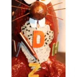 Osterhase RÄTSELHASE handgefertigte Künstler-Figur Osterdeko Geschenk für Rätselfreunde Geldgeschenk