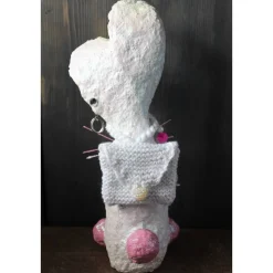 Osterhase SCHNEEHASERL handgefertigte Künstler-Figur Osterdeko Geldgeschenk zu Ostern Osterhase Frühlingsdekoration