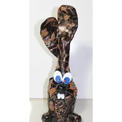 Osterhase STEAMPUNK BUNNY handgefertigte Künstler-Figur Osterdeko Geldgeschenk Bikergeschenk Vatertagsgeschenk