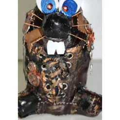 Osterhase STEAMPUNK BUNNY handgefertigte Künstler-Figur Osterdeko Geldgeschenk Bikergeschenk Vatertagsgeschenk