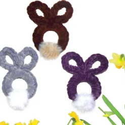 Osterhase zum Aufhängen – Wunschfarbe – Gehäkelte Osterdeko aus Holzringen – Handarbeit