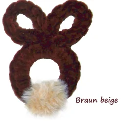 Osterhase zum Aufhängen – Wunschfarbe – Gehäkelte Osterdeko aus Holzringen – Handarbeit