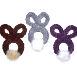 Osterhase zum Aufhängen – Wunschfarbe – Gehäkelte Osterdeko aus Holzringen – Handarbeit