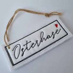 "Osterhase"-Geschenkanhänger aus Filz in WEISS, von he-ART by helen hesse