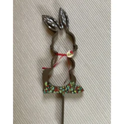 Osterhasen – Deko-Stecker, Pflanzenstecker mit Hasenmotiv, Verzierte Osterhasen-Stecker