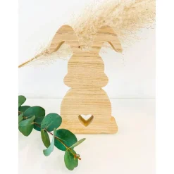 Osterhasen aus hochwertigem Eichenholz im Set