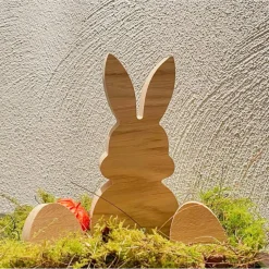 Osterhasen aus hochwertigem Eichenholz im Set