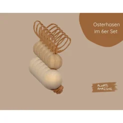 Osterhasen aus Holz Bastelset