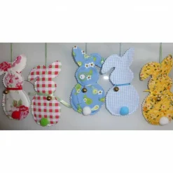 Osterhasen, Dekohasen, Hasen, Osterdeko, Osterstrauch, Ostern, Unikate mit Glöckchen und Bommelschwänzchen