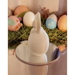 Osterhasen Eier im Set oder Einzeln – Moderne Osterdeko Weiß – 3D Druck Hasenfiguren 15cm – Frühlingsdeko Tischdeko – fü