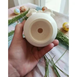 Osterhasen Eier im Set oder Einzeln – Moderne Osterdeko Weiß – 3D Druck Hasenfiguren 15cm – Frühlingsdeko Tischdeko – fü