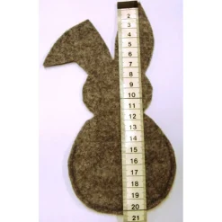 Osterhasen Filz mit Tasche personalisierbar mit Name Geldgeschenk Gutscheine-Verpackung dunkelrot orange graumeliert