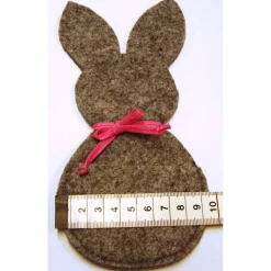 Osterhasen Filz mit Tasche personalisierbar mit Name Geldgeschenk Gutscheine-Verpackung orange dunkelrot graumeliert