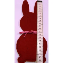 Osterhasen Filz mit Tasche personalisierbar mit Name Geldgeschenk Gutscheine-Verpackung graumeliert dunkelrot orange