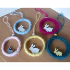 Osterhasen Hängedeko, Osterdekoration, Handarbeit, Upcycling-Idee hessmade