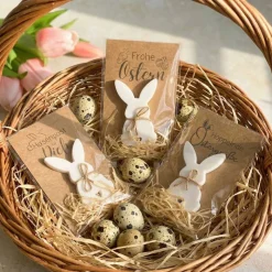 Osterhasen Karte Set 3–12 Stk | Hasenpost Osterkarte Kraftpapier | Frohe Ostern | Ostergeschenk Mitbringsel