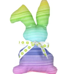 Osterhasen Stoffhasen 2er Set Regenbogen – Handgemachte Deko Hasen aus Baumwollstoff