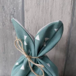 Osterhasenbeutel Stoff Blumen oder Dreieck