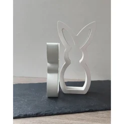 Osterhasen-Duo Soft Green & Weiß – Moderne Frühlingsdeko aus Profiplast 200, handgegossen