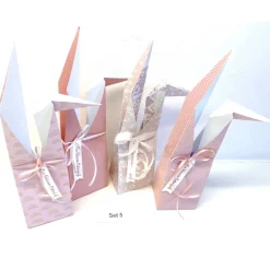 Osterhasen-Tüte aus Papier – Handgemachte Verpackung für Ostereier & Geschenke – Set mit 4 Stück