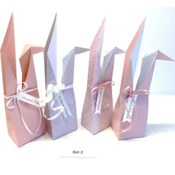 Osterhasen-Tüte aus Papier – Handgemachte Verpackung für Ostereier & Geschenke – Set mit 4 Stück