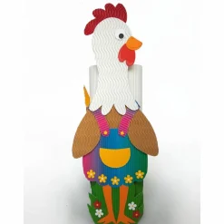 Osterhuhn mit Geschenkbox als Osternest, Osterkörbchen oder Frühlingsdeko, originelles Osternest, Tischdeko