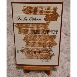 Osterkarte " Frohe Ostern " Hopp-Hopp-Hopp , Hase