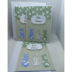 Osterkarte - Grußkarte zu Ostern, Hasen, Frohe Ostern