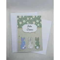 Osterkarte - Grußkarte zu Ostern, Hasen, Frohe Ostern