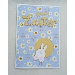 Osterkarte - Grußkarte zu Ostern, Hase, Happy Easter