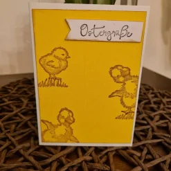 Osterkarte - Ostergrüße - Kucken - Entchen