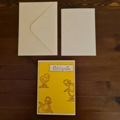 Osterkarte - Ostergrüße - Kucken - Entchen