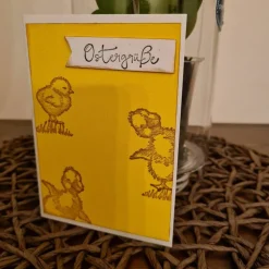 Osterkarte - Ostergrüße - Kucken - Entchen