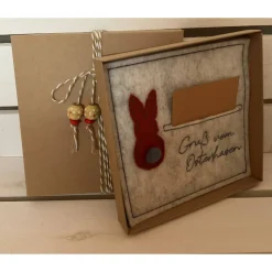 OSTERKARTE AUS FILZ, Geldgeschenk, Geschenkbox, Gutscheinbox, ... Gutschein, ...OSTERN...OSTERHASE...