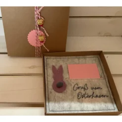 OSTERKARTE AUS FILZ, Geldgeschenk, Geschenkbox, Gutscheinbox, ... Gutschein, ...OSTERN...OSTERHASE...