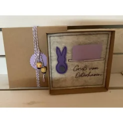 OSTERKARTE AUS FILZ, Geldgeschenk, Geschenkbox, Gutscheinbox, ... Gutschein, ...OSTERN...OSTERHASE...