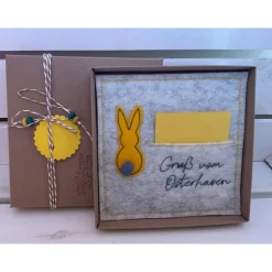 OSTERKARTE AUS FILZ, Geldgeschenk, Geschenkbox, Gutscheinbox, ... Gutschein, ...OSTERN...OSTERHASE...