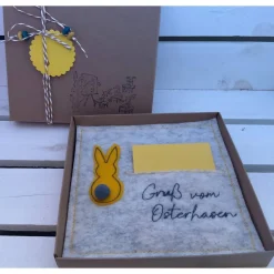 OSTERKARTE AUS FILZ, Geldgeschenk, Geschenkbox, Gutscheinbox, ... Gutschein, ...OSTERN...OSTERHASE...