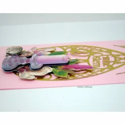 Osterkarte #3-D-Optik #Osterkerze mit #Blüten des Tulpenbaumes